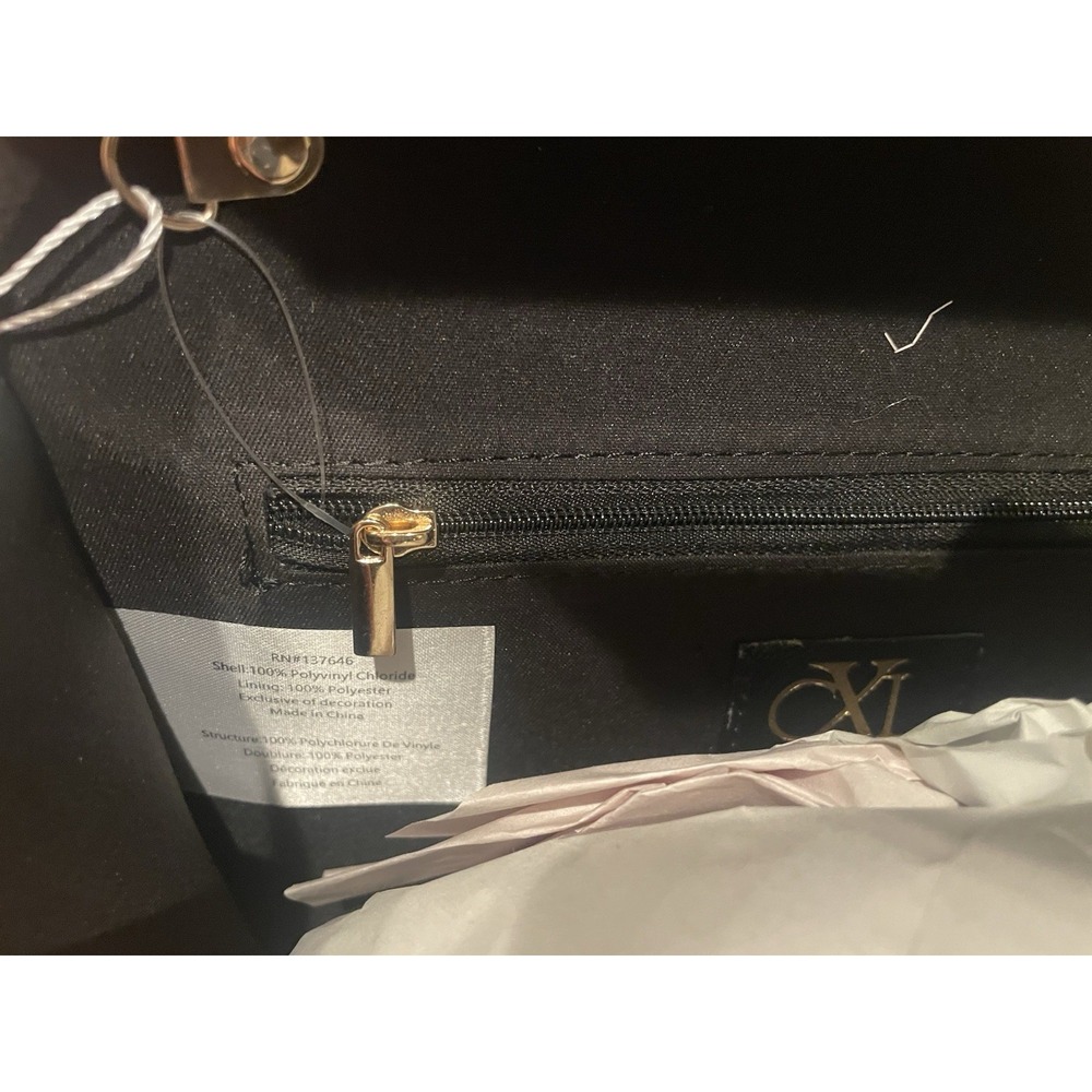 CXL Glam‎ Caviar Clutch Black Detachable Chain Shoulder Bag New - Picture 3 of 5